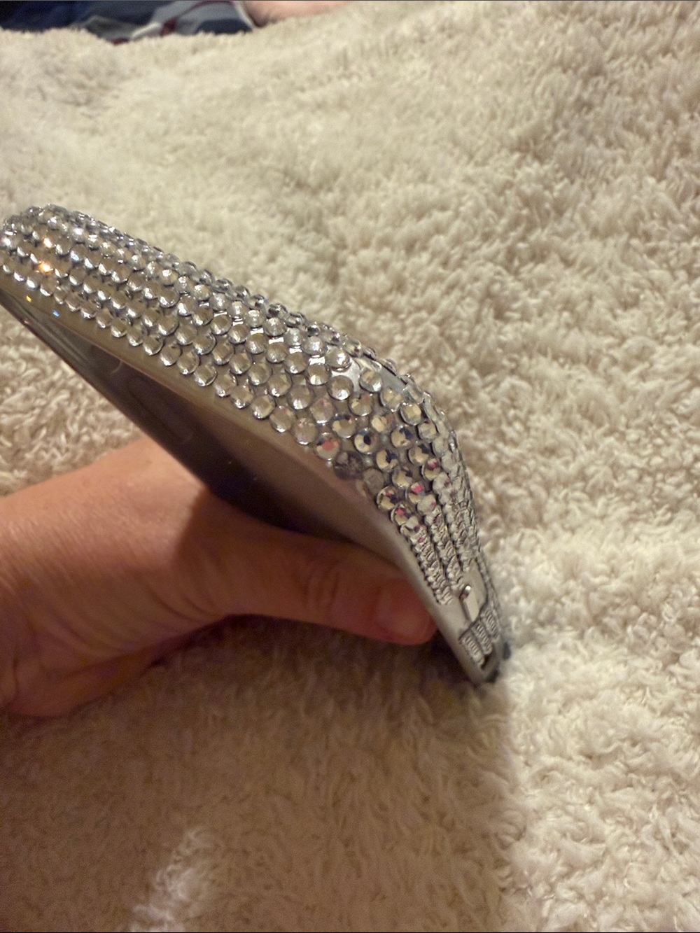 iPhone Rhinestone Bling Case - Silver - Picture 8 of 9